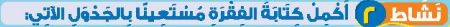 نشاط 2 أكمل كنابة الفقرة مستعينا بالحدول الآتي